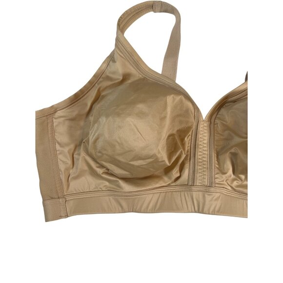 Cacique Beige Unlined No-Wire Bra Size 48DDD Nylon/Spandex Womens Intimates Full - Picture 2 of 5